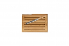 Wooden shelf with blade Bamboo / stainless steel, Heritage Collection